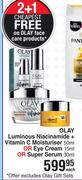 Olay Luminous Niacinamide + Vitamin C Moisturiser 50ml Or Eye Cream 15ml Or Super Serum 30ml-Each