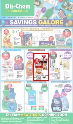 Dis-Chem : Savings Galore (14 March - 07 April 2024), page 1