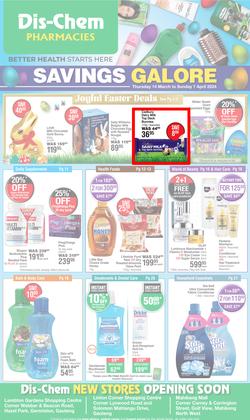 Dis-Chem : Savings Galore (14 March - 07 April 2024), page 1