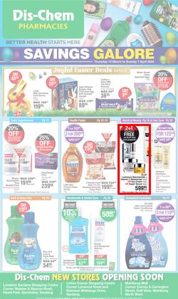 Dis-Chem : Savings Galore (14 March - 07 April 2024), page 1