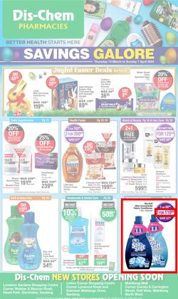 Dis-Chem : Savings Galore (14 March - 07 April 2024), page 1