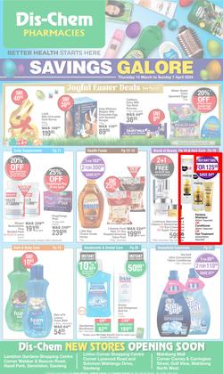Dis-Chem : Savings Galore (14 March - 07 April 2024), page 1