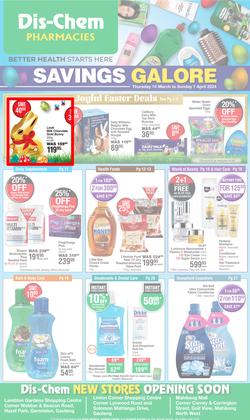 Dis-Chem : Savings Galore (14 March - 07 April 2024), page 1