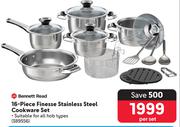 Bennett Read 16-Piece Finesse Stainless Steel Cookware Set-Per Set