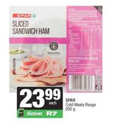Spar Cold Meats Range-200gm Each