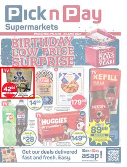Pick n Pay Kwa-Zulu Natal : Birthday Specials (18 June - 23 June 2024), page 1