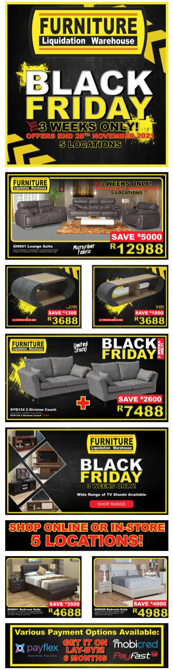 Furniture warehouse black friday outlet deals