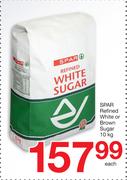 Spar Refined White Or Brown Sugar-10Kg