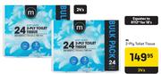 M 2-Ply Toilet Tissue-24's Pack Each