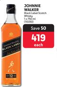 Johnnie Walker Black Label Scotch Whisky-750ml