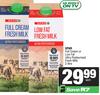 Spar Full Cream Or Low Fat Ultra Pasteurised Fresh Milk-2Ltr Each
