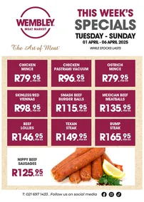 Wembley Meat Market : This Weeks Specials (01 April - 06 April 2025 While Stocks Last)