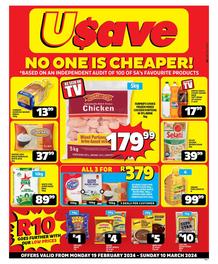 Usave Gauteng, Mpumalanga, Limpopo, North West : No One Is Cheaper (19 February - 10 March 2024)