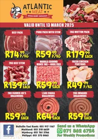 Atlantic Meat : Specials (10 March - 13 March 2025)