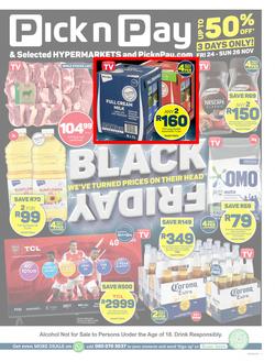 Pick n Pay Gauteng, Free State, North West, Mpumalanga, Limpopo and Northern Cape : Black Friday Specials (24 November - 26 November 2023), page 1