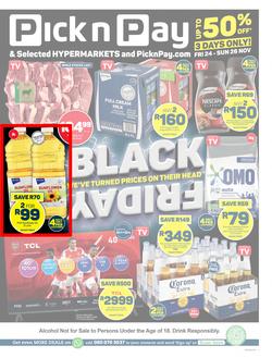 Pick n Pay Gauteng, Free State, North West, Mpumalanga, Limpopo and Northern Cape : Black Friday Specials (24 November - 26 November 2023), page 1