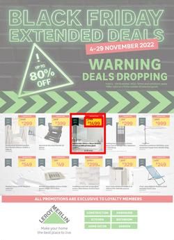 Leroy Merlin : Black Friday Extended Deals (04 November - 29 November 2022), page 1