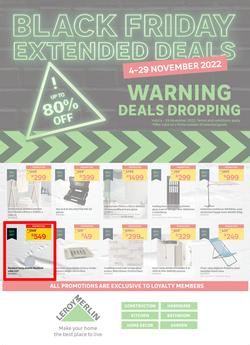 Leroy Merlin : Black Friday Extended Deals (04 November - 29 November 2022), page 1