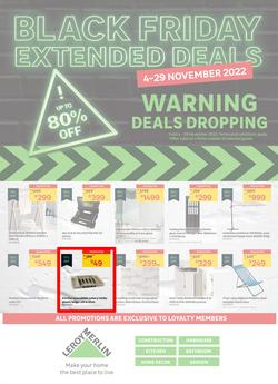 Leroy Merlin : Black Friday Extended Deals (04 November - 29 November 2022), page 1