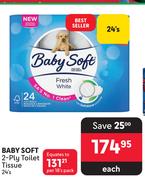 Baby Soft 2-Ply Toilet Tissue-24's
