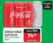 Coca-Cola Soft Drink-For (6+2 Extra) x 300ml 