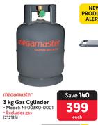 Megamaster 3Kg Gas Cylinder NF003K0-0001