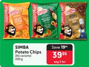 Simba Potato Chips (All Variants)-For Any 2 x 200g