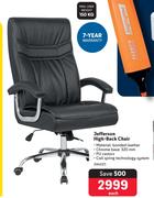 Jefferson High Back Chair