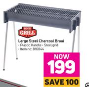 Expert Grill Large Steel Charcoal Braai