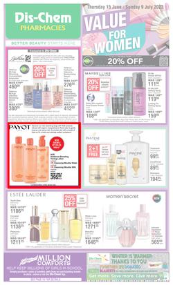 Dis-Chem : Value For Women (15 June - 09 July 2023), page 1