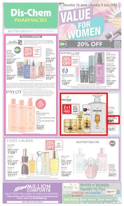 Dis-Chem : Value For Women (15 June - 09 July 2023), page 1