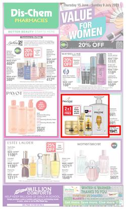 Dis-Chem : Value For Women (15 June - 09 July 2023), page 1