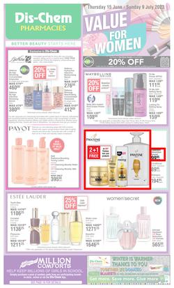 Dis-Chem : Value For Women (15 June - 09 July 2023), page 1