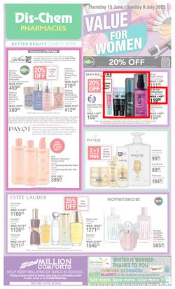 Dis-Chem : Value For Women (15 June - 09 July 2023), page 1
