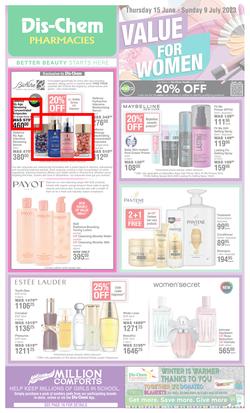 Dis-Chem : Value For Women (15 June - 09 July 2023), page 1