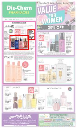 Dis-Chem : Value For Women (15 June - 09 July 2023), page 1