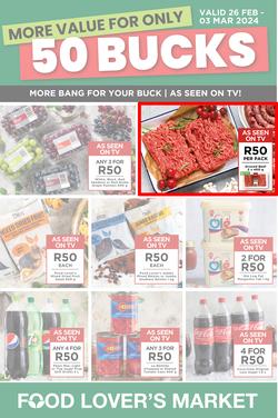 Food Lover's Market Eastern Cape : More Value For Only 50 Bucks (26 February - 03 March 2024), page 1