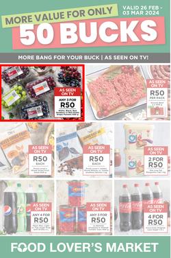 Food Lover's Market Eastern Cape : More Value For Only 50 Bucks (26 February - 03 March 2024), page 1