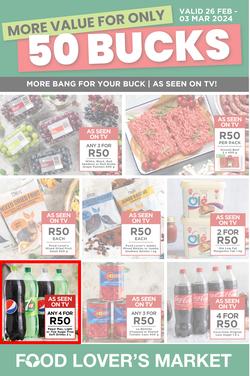 Food Lover's Market Eastern Cape : More Value For Only 50 Bucks (26 February - 03 March 2024), page 1