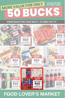 Food Lover's Market Eastern Cape : More Value For Only 50 Bucks (26 February - 03 March 2024), page 1