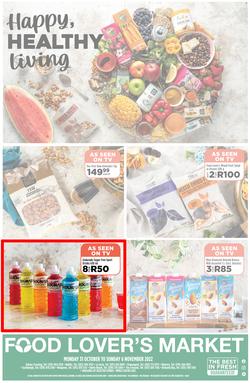 Food Lover's Market KwaZulu-Natal : Happy, Healthy Living (31 October - 06 November 2022), page 1