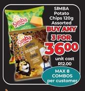 Simba Potato Chips Assorted-For Any 3 x 120g