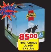 First Choice L/L Milk-6 x 1Ltr