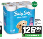Baby Soft Toilet Rolls 2 Ply 350 Sheets-18s Per Pack