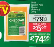 Spar Vacuum Pack Cheese (Selected)-700g