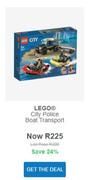 Lego City Police Boat Transport