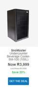 Snomaster Undercounter Beverage Cooler 100Ltr-SM-100
