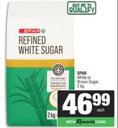 Spar White Or Brown Sugar-2Kg