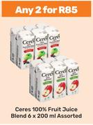 Ceres 100% Fruit Juice Blend Assorted-For Any 2 x 6 x 200ml