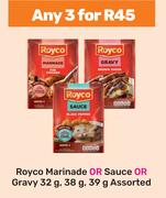 Royco Marinade Or Sauce Or Gravy Assorted-For Any 3 x 32g, 38g, 39g